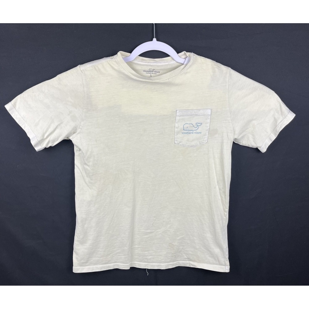 Vineyard Vines Boys L 16 Whale Pocket Tee Short Sleeve Key Lime Classic Era Peru